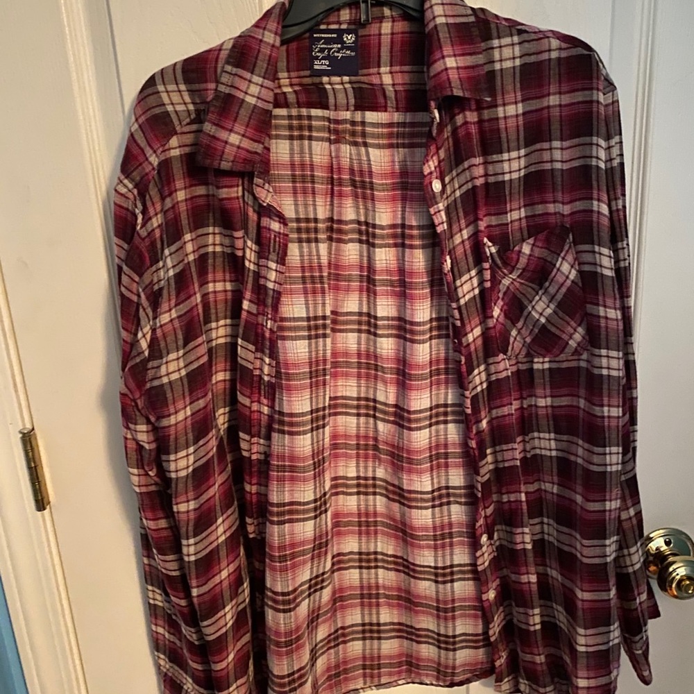 Maroon Plaid shirt